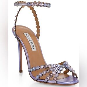Aquazzura Purple Embellished Women's Heels
